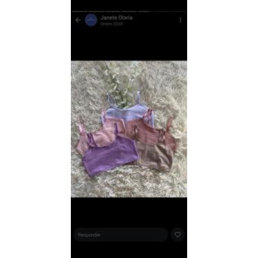 Imagem de kit com 05 Top infanto juvenil sem bojo, dia a dia em cotton com alça 