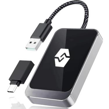 Imagem de ThrillCorner Adaptador Carplay Sem Fio Para Iphone, Mini Plug & Play, Converte Com Baixa Latência, Compatível Ios 10+ (Atualizado Em 2024)