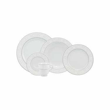 Imagem de Serviço de Jantar e Chá 30 Peças em Porcelana, Modelo Itamaraty, Redondo, Decoração Martha, Porcelana Schmidt