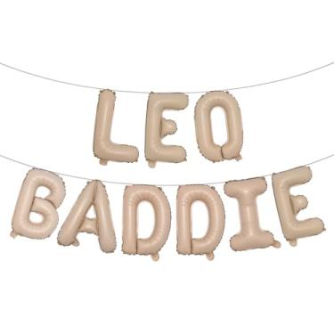Imagem de Leo Baddie Banner de Balão, Grande Leão Energia/Leão Estação Signo, 12 Constelações Zodíaco Leão Tema Decorações de Festa de Aniversário para Meninos e Meninas - Multicolorido (LEO BADDIE Caramelo)