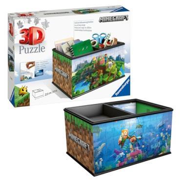 Imagem de Ravensburger 3D Puzzle 11286 - Aufbewahrungsbox Minecraft - 216 Teile - Praktischer Organizer für Minecraft Fans ab 8 Jahren: Erlebe Puzzeln in der 3. Dimension