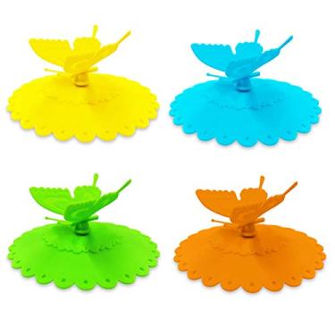 Imagem de Tampa Tvoip 6 peças de silicone à prova de vazamento, tampa resistente ao calor, capa selada reutilizável, acessórios de cozinha, copo de chá, tampa de lacre de sucção, NO.2