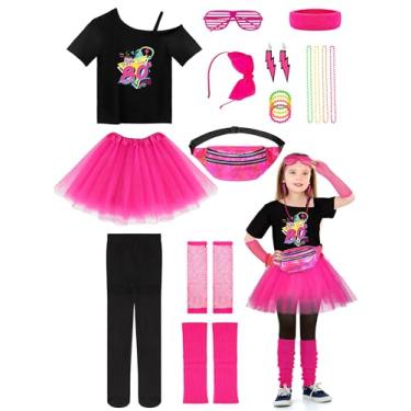 Imagem de AOTHSO Conjunto de 18 peças de acessórios para fantasia dos anos 80, cosplay de Halloween, festa dos anos 80, conjunto de roupas e fantasias