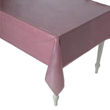 Imagem de Fun Express Toalha de mesa descartável de plástico retangular rosa (137 x 274 cm) 1 peça - perfeita para festas, casamentos e eventos