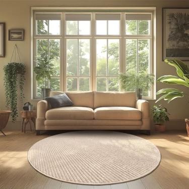 Imagem de Tapete Redondo 190cm Mariana Tapetes São Carlos Bege