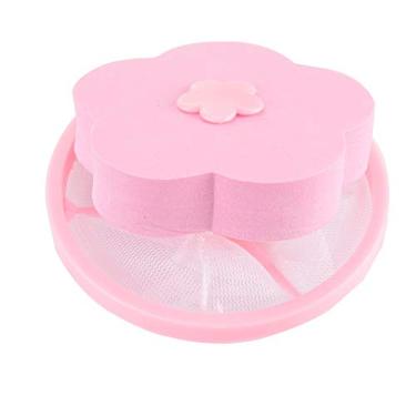 Imagem de 2 peças coletor de fiapos para lavanderia, máquina de lavar em forma de flor de ameixa, saco flutuante de malha de fiapos, rede de filtro flutuante, removedor de pelos de animais de estimação em forma