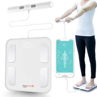 Imagem de Balança Bioimpedância Digital Corporal Smart App Fitdays 8 Sensores WF