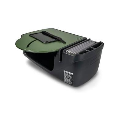 Imagem de AutoExec Mesa de carro AE-RMCD-AG Roadmaster para sua estação de trabalho de veículos e escritório móvel, verde exército