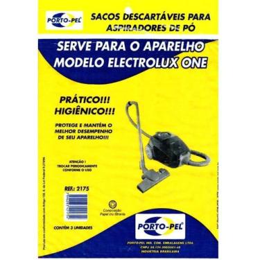 Imagem de Kit 3 Sacos de Aspirador de Pó Descartáveis Electrolux One Ref: 2175 -