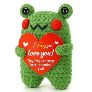 Imagem de LEJIAJINW Presentes I Love You para ele/namorado namorada aniversário de Natal marido esposa casais ideias de dia dos namorados amor romântico presentes para parceiro - Mini suporte de sapo bonito