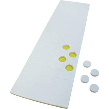 Imagem de 100 hubs de CD/DVD com pontos de espuma com adesivo branco (rosas) - #CDFODOWH - para colar mídia digital na maioria das superfícies! (também chamados de calotas ou tampas)