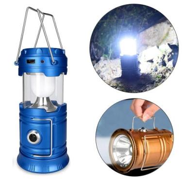 Imagem de Lanterna Lampião 150 Lúmens com Carga Solar e Elétrica Bivolt BOM4219 