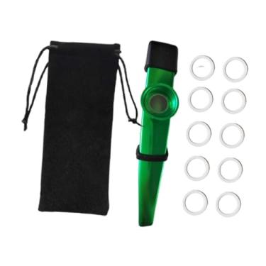 Imagem de simhoa Capa para bocal infantil Kazoo, brinquedo musical de coordenação com diafragma para festa de aniversário e iniciante, Natal, Verde