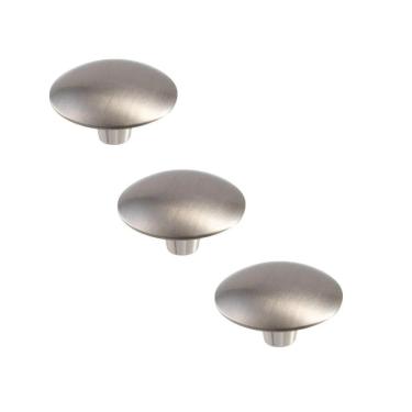 Imagem de Kit 3 Puxador Orion Zen 33X20Mm Niquel Escovado Verniz