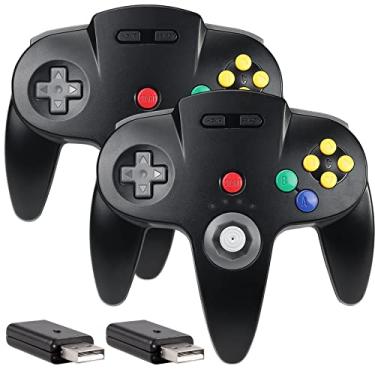 Imagem de [Versão USB] Controlador USB N64, SAFFUN N64 com fio PC Gamepad [3D analógico Stick] para Windows PC MAC Linux Raspberry Pi Genesis Higan Project 64 Retropie OpenEmu Emulator (Plug & Play) (Verde claro)