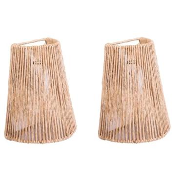 Imagem de Kit 2 Arandela Rustica Parede Luminaria Palha De Milho