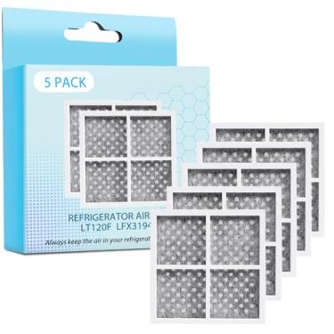 Imagem de LFX31945ST Filtro de água para geladeira e filtro de ar para LG LT120F LFX31925ST LFX31925SW LFX31925SB LFX25991ST LFX31945ST LFX329345ST LFX33975ST LFX29927ST ADQ73214404 (pacote com 5)