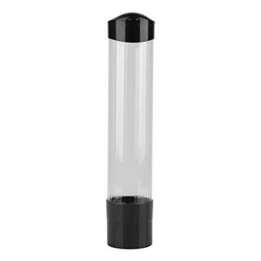Imagem de Dioche Inovative One Touch Button Paper Cup Dispenser - Segura 60-80 Xícaras - ABS Ecologicamente Correto e PC de PC Transparente Papel Branco e Porta de Copo de Plástico (Preto)