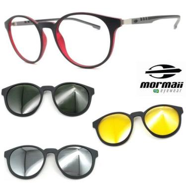 Imagem de Oculos Redondo Preto Mormaii Swap 2 6071 aft + 3 Clipons gpn, Aft