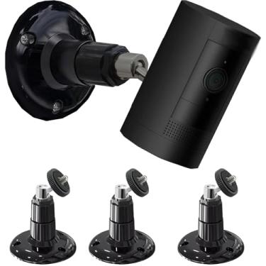 Imagem de Pacote com 3 suportes de parede para câmera ring stick up e câmera interna (1ª geração), suporte de montagem ajustável giratório de 360 graus para câmera de segurança Ring /Arlo /Wyze, preto