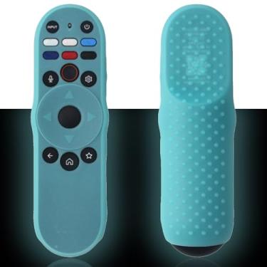 Imagem de Capa de controle remoto azul brilhante para controle remoto Vizio XRT270, capa de silicone compatível com controle remoto XRT270, lavável, antiderrapante, não irrita a pele