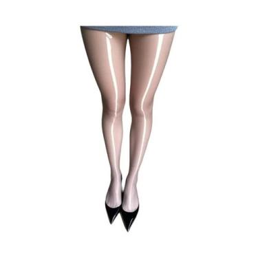 Imagem de Meia-calça Feminina Brilhante E Lisa, Meias De Óleo De Cavalo, Legging