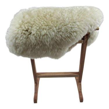 Imagem de Pelego Natural Pele De Carneiro/Ovelha Escovado Montaria e Decoração -