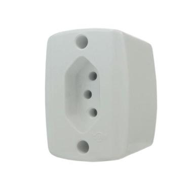 Imagem de Tomada Elétrica Sobrepor Universal Branca - Ilumi, Tamanho: 20A