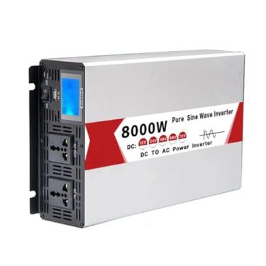Imagem de Inversor de energia de onda senoidal pura de 8000 W 12 V CC para 110 V CA com 2 saídas CA Inversor de baixa frequência Inversor de fase dividida para RV, caminhão, casa, off-grid,48V TO 220