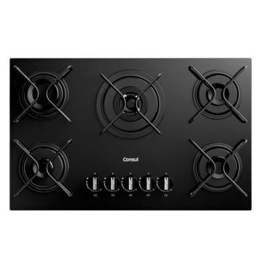 Imagem de Cooktop 5 Bocas a Gás Consul com Queimadores Especiais e Mesa de Vidro