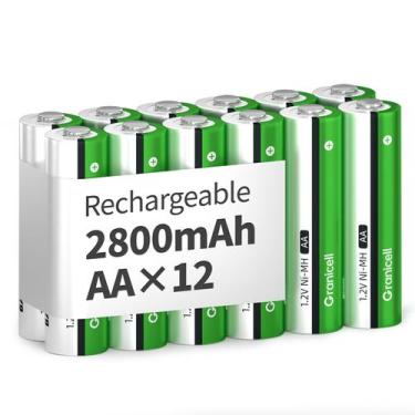 Imagem de Baterias Recarregáveis Granicell AA 2800mAh 1,2 V (pacote com 12)