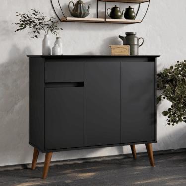 Imagem de Aparador 1 Gaveta 3 Portas Londres Preto