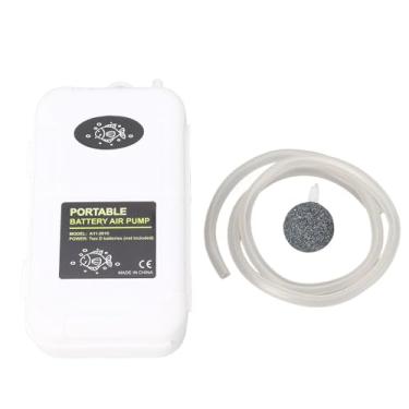 Imagem de Aquário Bomba De Oxigênio Mini Bomba De Ar Tanque De Peixes Aerador Portátil Bateria Powered Operação Silenciosa para Aquários Ao Ar Livre Pesca ABS Material 5W Poder 0.6m