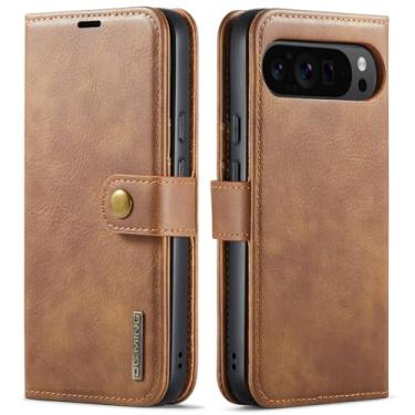 Imagem de Capa carteira de couro magnética destacável 2 em 1 para Google Pixel 10 Pro XL, capa flip com 3 compartimentos para cartão, 1 compartimento para dinheiro oculto, suporte flip e capa de telefone à