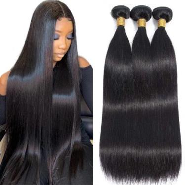 Imagem de Pacotes de cabelo WOWQUEEN Brazilian Straight 10A 50-60cm 3 pacotes