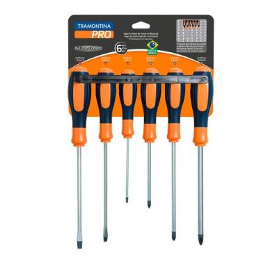 Imagem de Jogo de Chaves de Fenda e Philips Ultragrip Plus com 6 Peças - TRAMONT