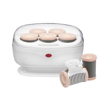 Imagem de Conair Rolos de Volume Instantâneo de Cerâmica Jumbo com Super Clipes, 5 Unidades, Branco e Multicolor