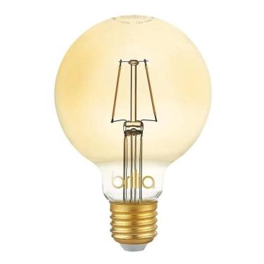 Imagem de 2X Lâmpada Filamento Led G95 2,5W 2000K Amarelo Vintage Bril