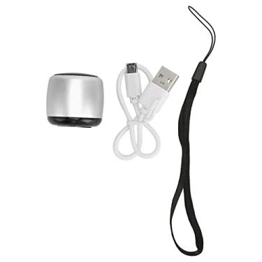 Imagem de Pequeno Alto-falante Sem Fio Compacto Mini Subwoofer Recarregável USB de Metal para Telefone Tablet PC, Compatível Com Qualquer Dispositivo, para Amantes de