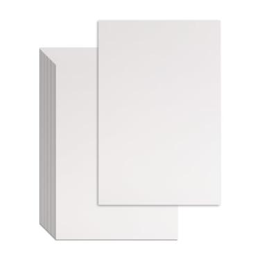 Imagem de 25 peças de quadro de livros, placa de fichário, placa de capa, aglomerado resistente para encadernação de livros, papelão DIY (branco, 28 x 43 cm, 80 PT)