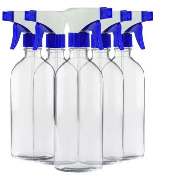 Imagem de 5 Borrifadores 500 Ml Com Gatilho Borrifador Pulverizador Para Limpeza, Jardim, Casa E Uso Geral(Spray Azul + Frasco)