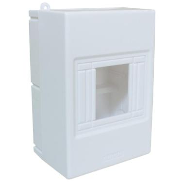 Imagem de Quadro De Distribuição De Sobrepor 4 Din - Ssct4 - Steck Quadro Sobrepor 4 Disj Din Ip4 Steck Ssct4