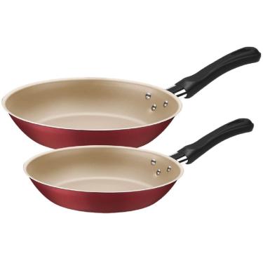 Imagem de Jogo De Frigideiras Caribe Vermelhas Em Alumínio Antiaderentes Com 2 Peças - 20198726 - Tramontina