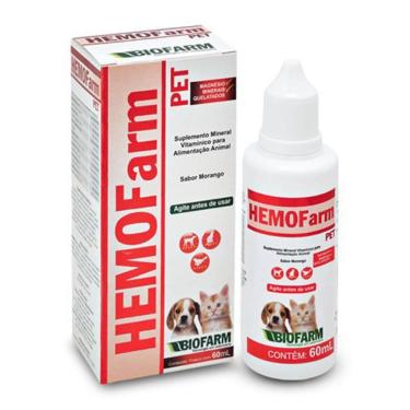 Imagem de Suplemento Vitaminico E Mineral Hemofarm Pet 60 Ml