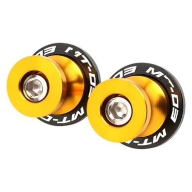Imagem de BYYINGSUS Parafusos de suporte deslizantes de bobinas de braço oscilante de 6 mm acessórios de motocicleta compatíveis com Y&AMAHA MT03 MT09 MT10 MT 03 09 10 Mt03 Mt09 Mt10 (ouro Mt03)