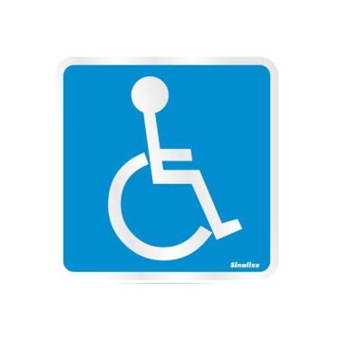 Imagem de Placa de alumínio acessibilidade 120AM Sinalize