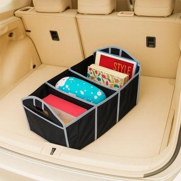 Imagem de Organizador Dobrável Multiuso Porta Malas Carro Com Bolsos