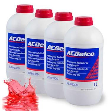Imagem de 4 Aditivos Para Radiador Diluido Acdelco Vermelho Onix prisma agile as