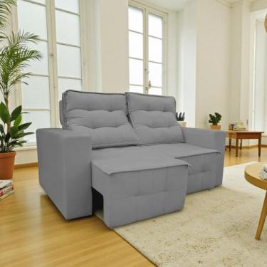 Imagem de Sofá Retrátil e Reclinável 2 Lugares Paris Suede 180cm - Horizonte Móv