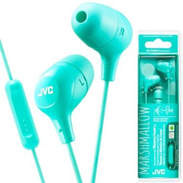 Imagem de JVC Fone de ouvido de espuma viscoelástica Marshmallow com microfone verde (HAFX38MG)
